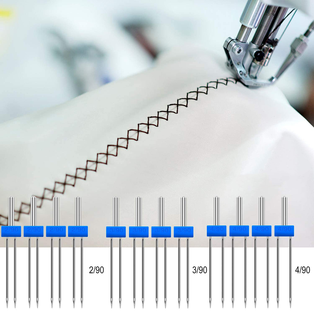 3-9Pcs Sewing Machine Twin Nee - Twin Needle Stretch ulasan dan harga
