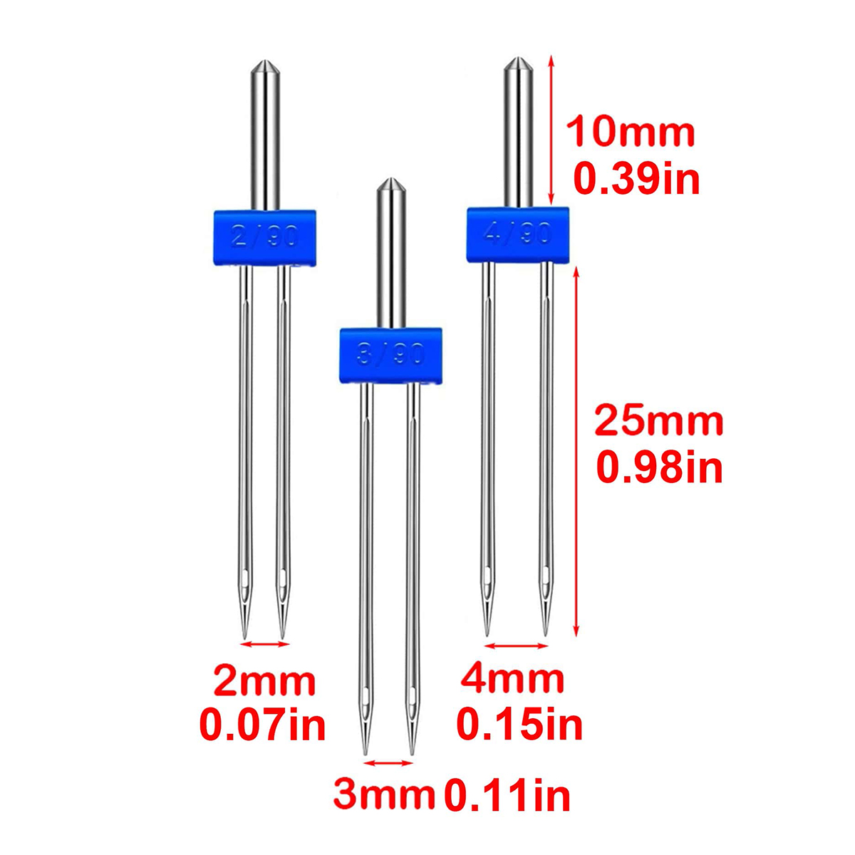 3 Size Twin Needles for Sewing - Twin Needle Stretch ulasan dan harga