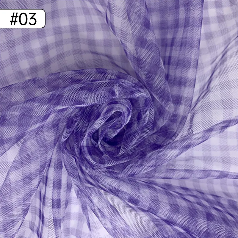 90x150cm Check Mesh Fabric Tra - Is Sewing A Textile Craft ulasan dan harga