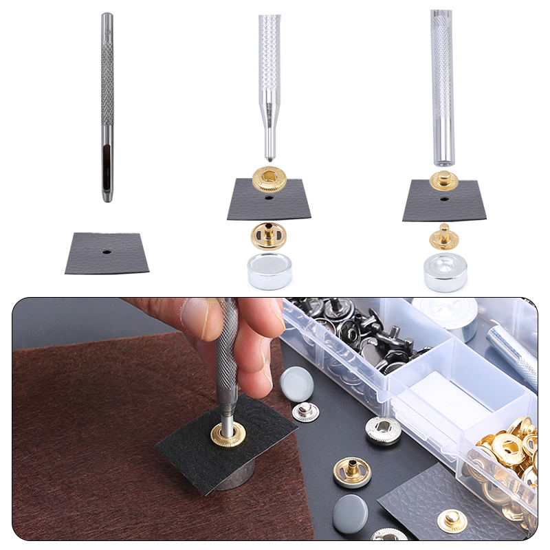Leather Snap Buttons Fasteners - Button Hole Cutter ulasan dan harga