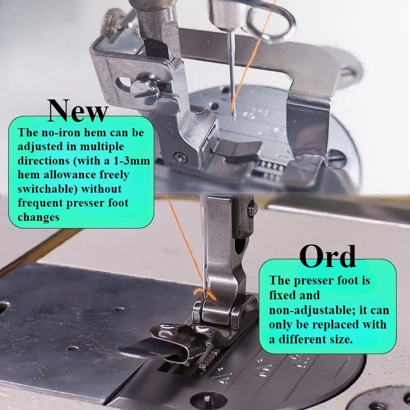 Adjustable No-Iron Hemmer Foot - Sewing Factory ulasan dan harga