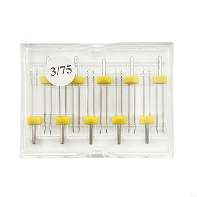 R66A 10Pcs Sewing Machine Need - Twin Needle Stretch ulasan dan harga