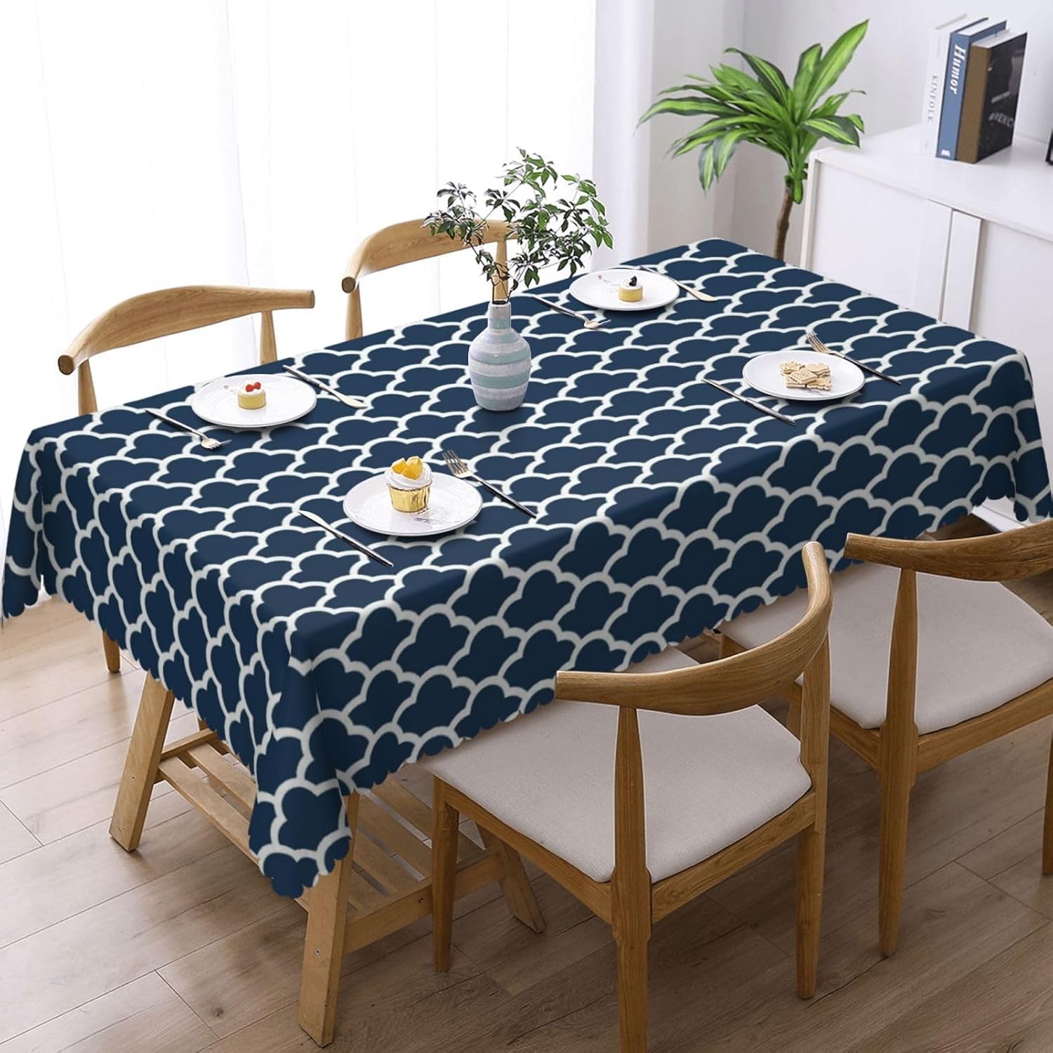 Blue Tablecloth Navy Cloud Sea - Century Textile & Sewing Supply Reviews ulasan dan harga