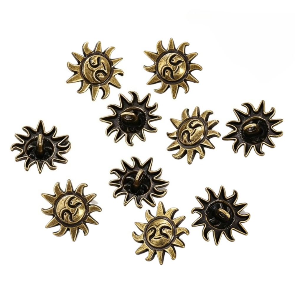 10pcs Metal Celestial Sun Face - Button Hole Cutter ulasan dan harga