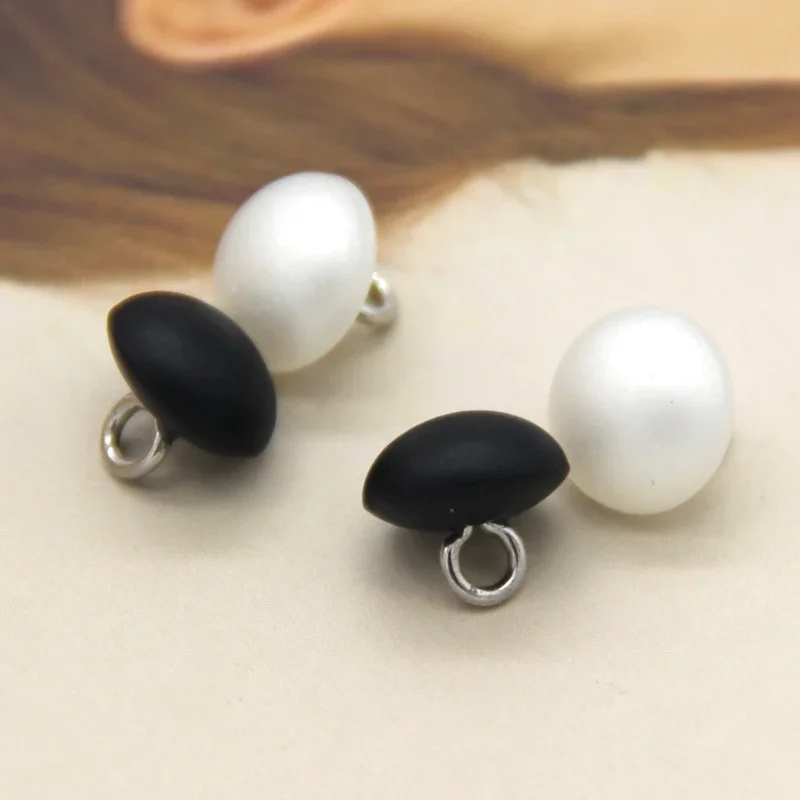20pcs Black Matte Oval Plastic - Button Hole Cutter ulasan dan harga
