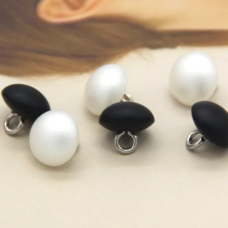 20pcs Black Matte Oval Plastic - Button Hole Cutter ulasan dan harga