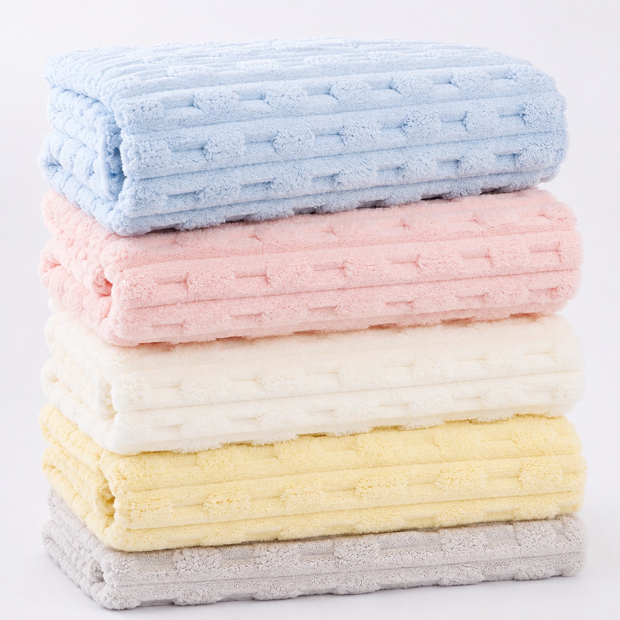 Thick Slub Coral Fleece Fabric - Sewing Technical Fabrics ulasan dan harga